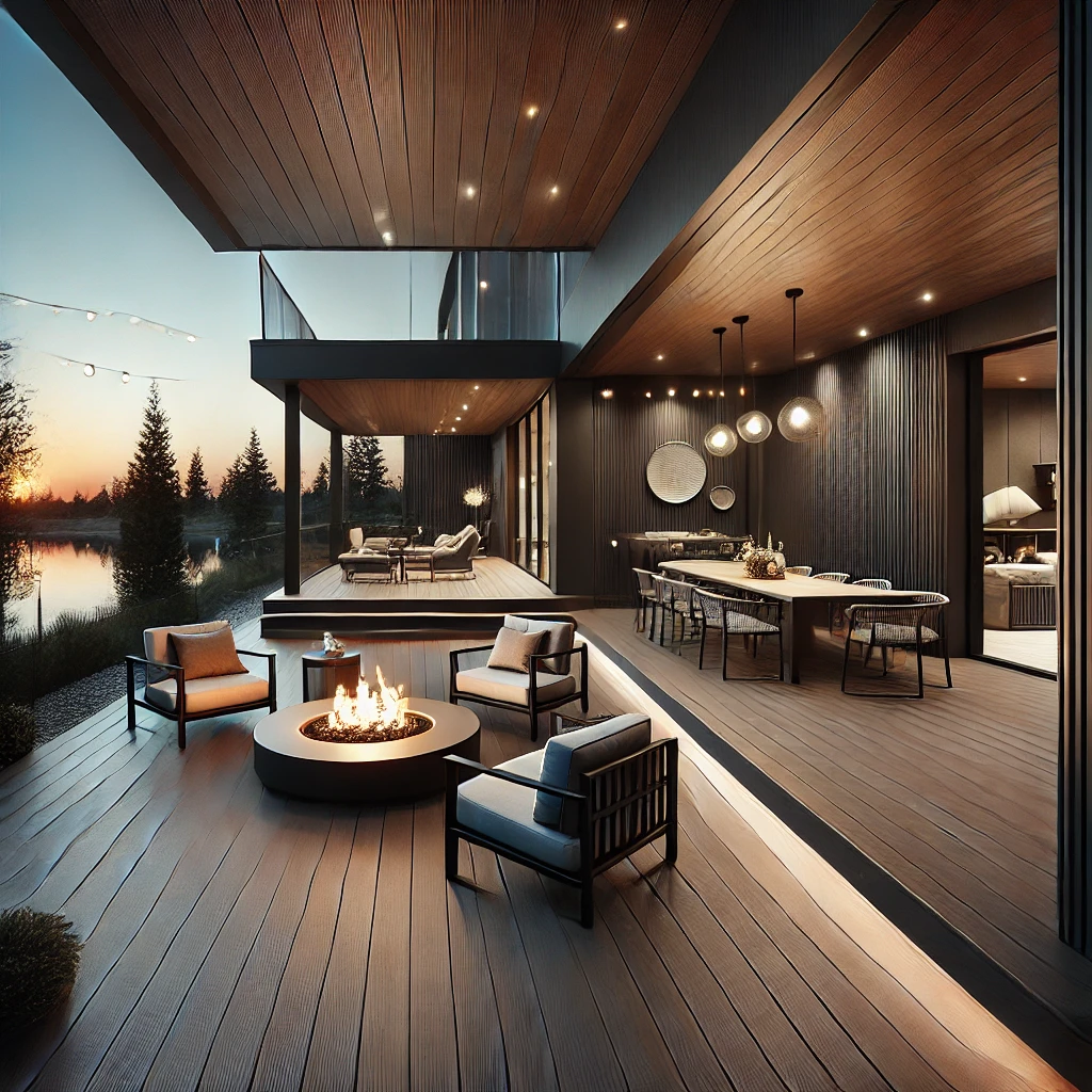 An example of composite decking